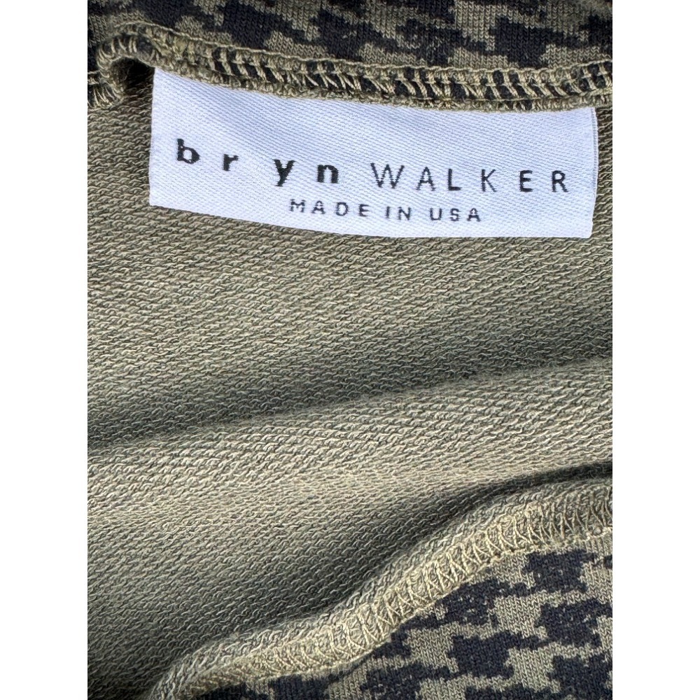 Bryn Walker Dimitri Dulce Houndstooth Tunic Olive Black Oversized Small Basics - Picture 4 of 9